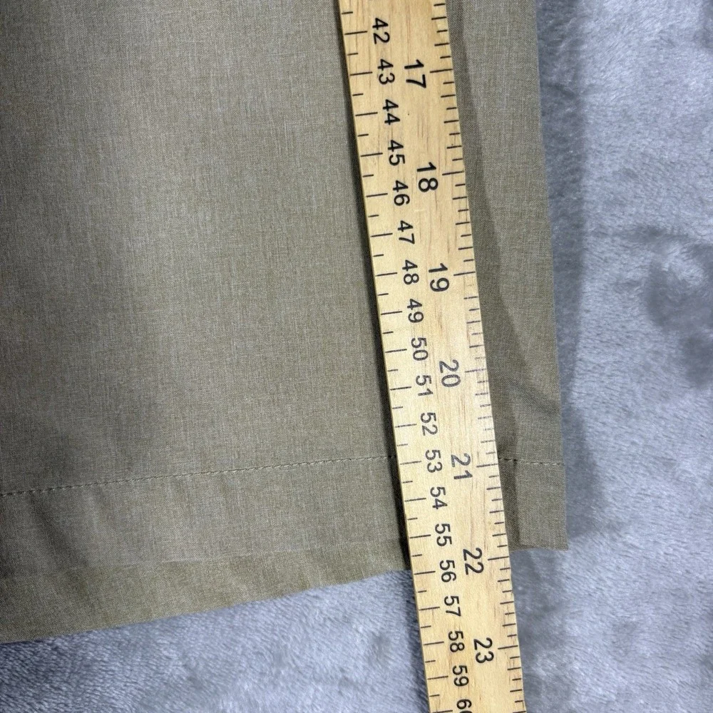 Volcom Men Shorts 36 Khaki Chino Twill Button Zipper Logo Beach Coastal Surfer‎